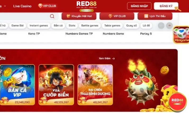 Anh em click vào nút "Đăng Ký" tại góc trên cùng bên phải